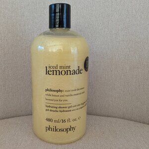 NEW Philosophy Iced Mint Lemonade 3 in 1 Shower Gel Bubble Bath Shampoo 16 fl oz